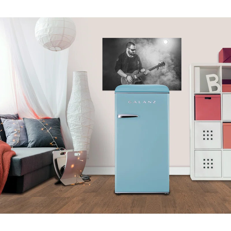 Retro 3.3 cu. ft. Freestanding Mini Fridge with Freezer | Wayfair Professional