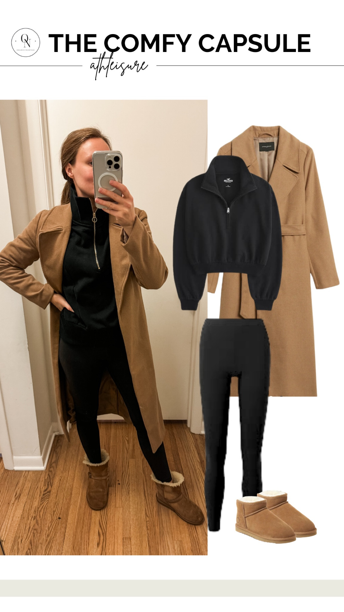 Comfy capsule // matching sets // all black // winter outfits 