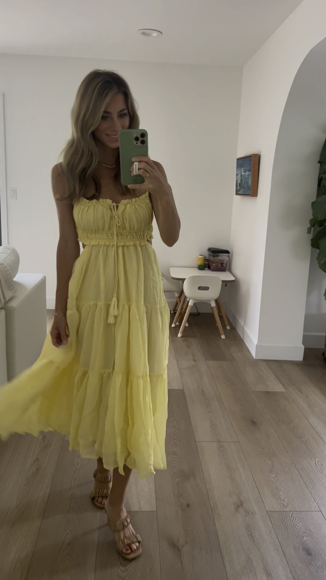 This is such a beautiful dress 💛 i saw another girl wearing it, & found it on amazon! It is sheer-ish so wear nude panties & a strapless bra. Affordable enough to make this amazon purchase worth it! Now i need somewhere to wear it!

Yellow dress, wedding guest dress, birthday dress, Taylor swift concert, concert dress, gender reveal dress, sundress