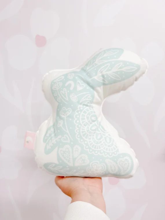 Blue Boho Bunny Pillow Bunny Pillow Easter Pillow Easter | Etsy | Etsy (US)