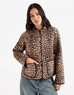 Vero Moda quilted jacket in leopard print - MULTI | ASOS | ASOS (Global)