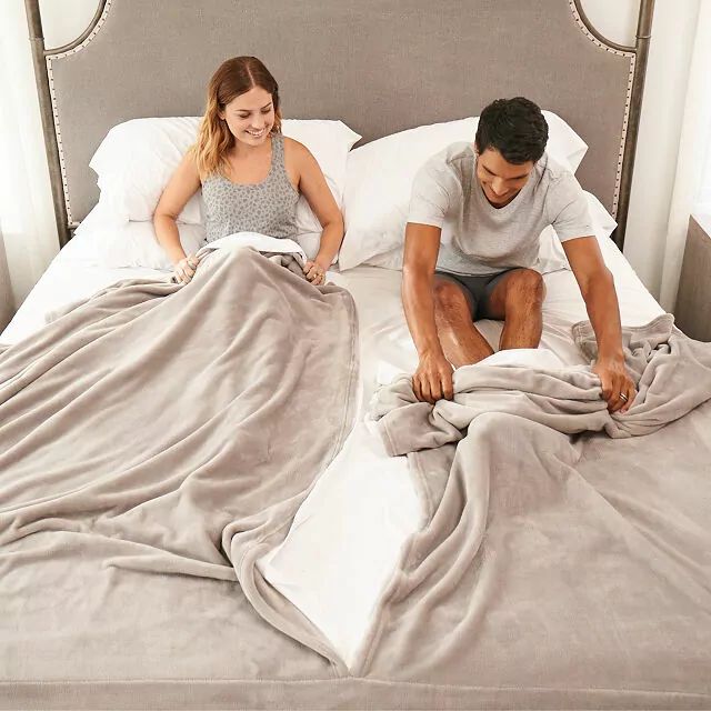 Couple's Split Blanket & Sheet Set | UncommonGoods