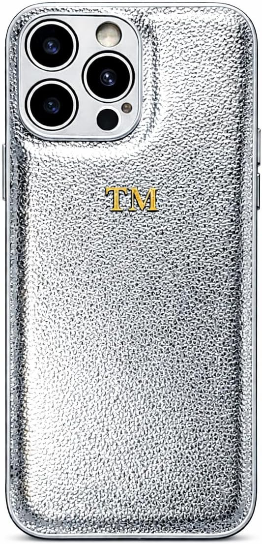 Personalized Phone Case for iPhone, Luxury PU Leather Custom Embossed Initials Monogram Cover, Co... | Amazon (US)