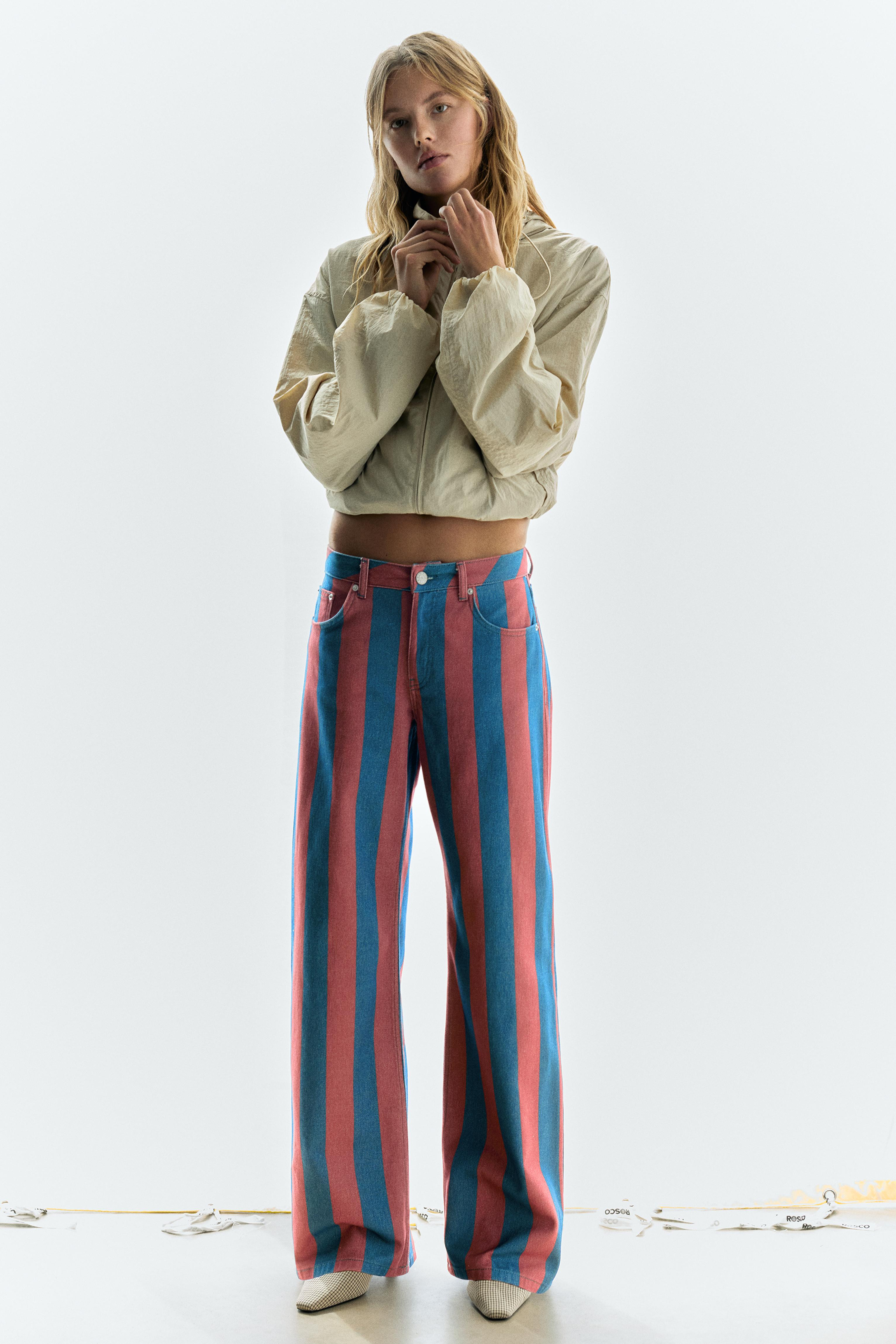 Striped straight-leg jeans | Pull&Bear United Kingdom | PULL and BEAR UK