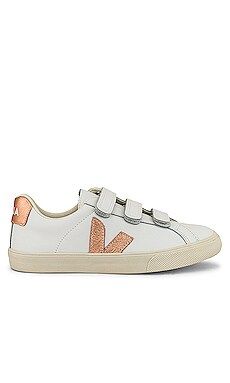 Veja 3-Lock Logo Sneaker in Extra White from Revolve.com | Revolve Clothing (Global)