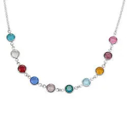 Custom Birthstone Necklace in Sterling Silver | MYKA