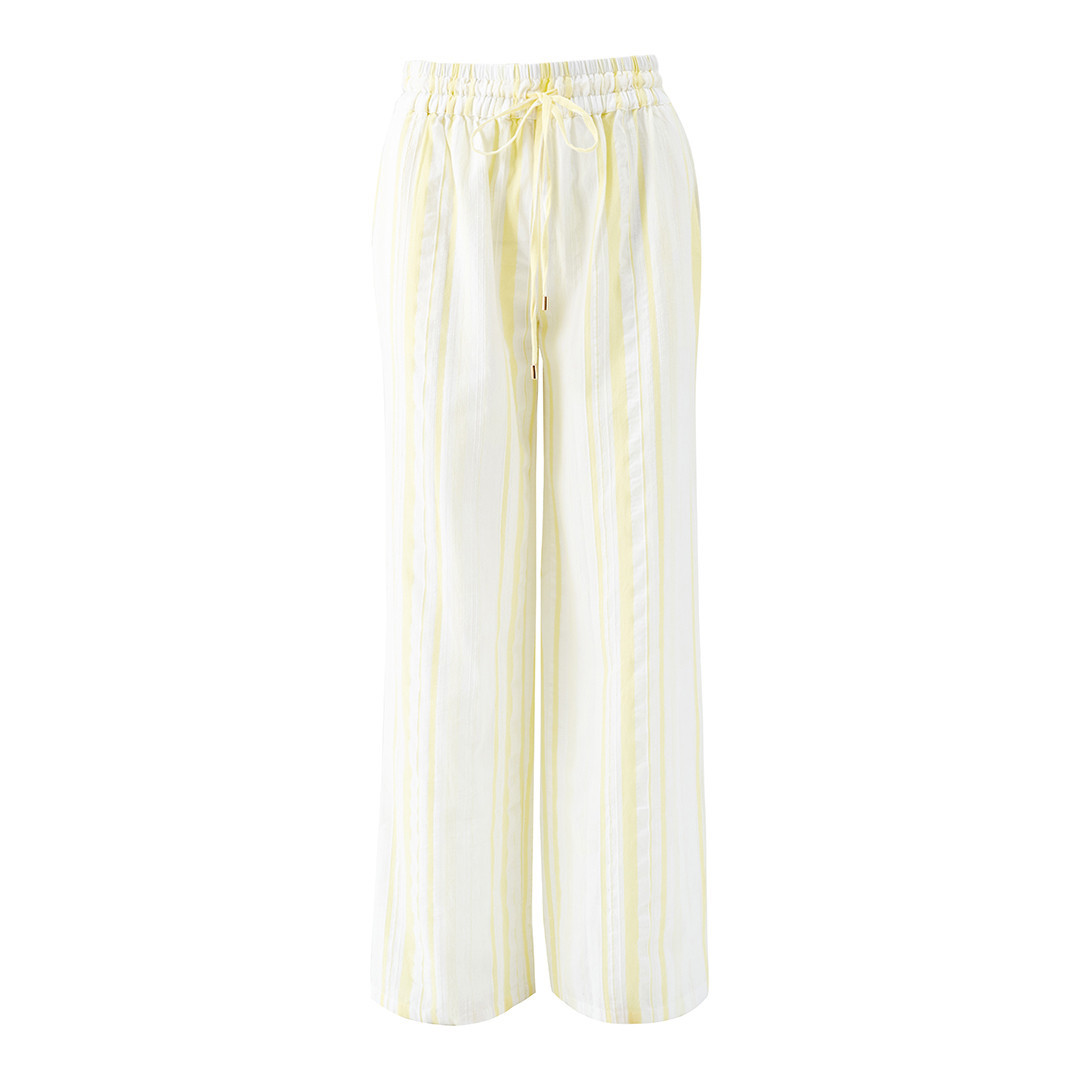 Melissa Odabash Yellow Stripe Krissy Trousers - Size XS | BrandAlley