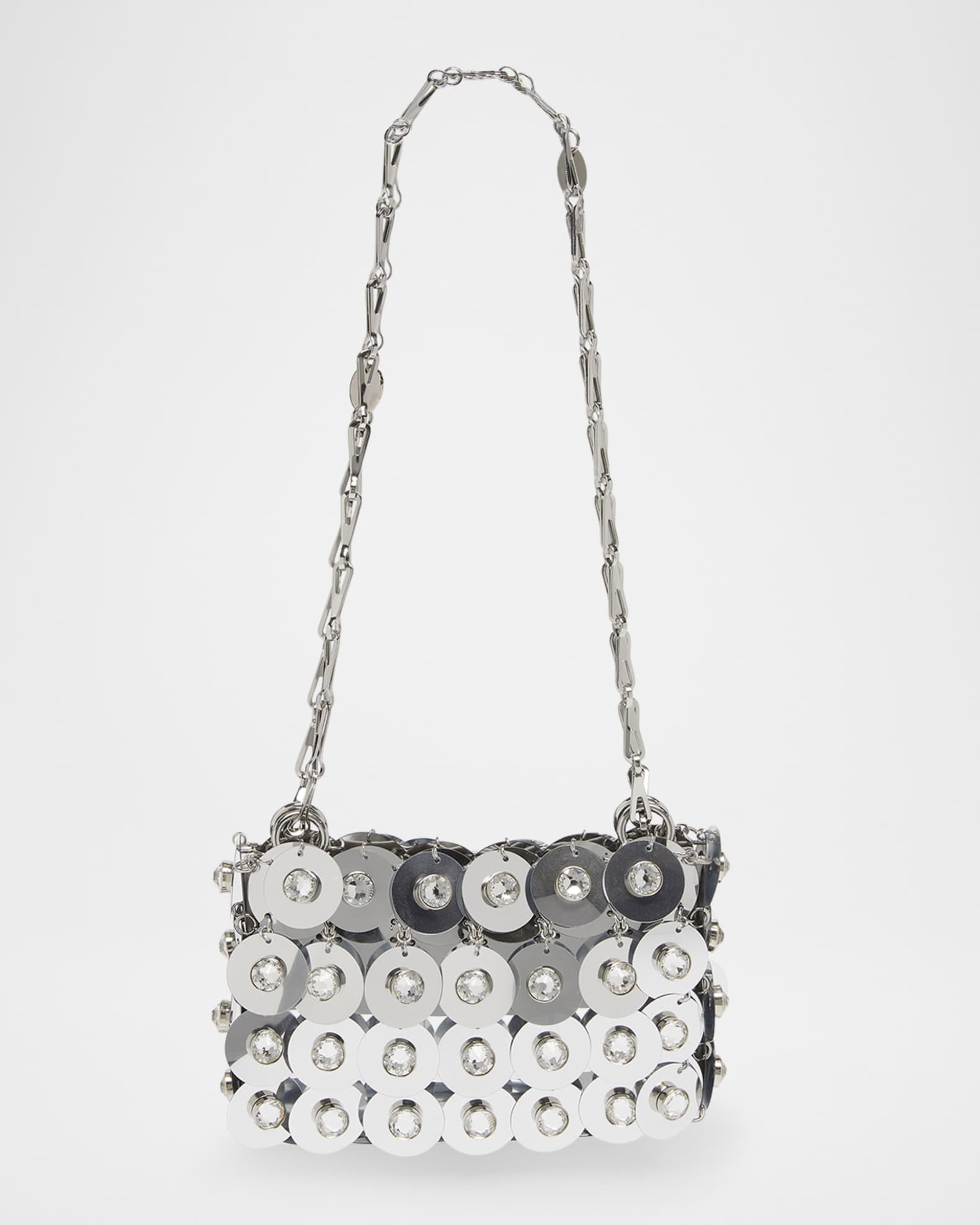 Sac a Main Embellished Disc Shoulder Bag | Neiman Marcus