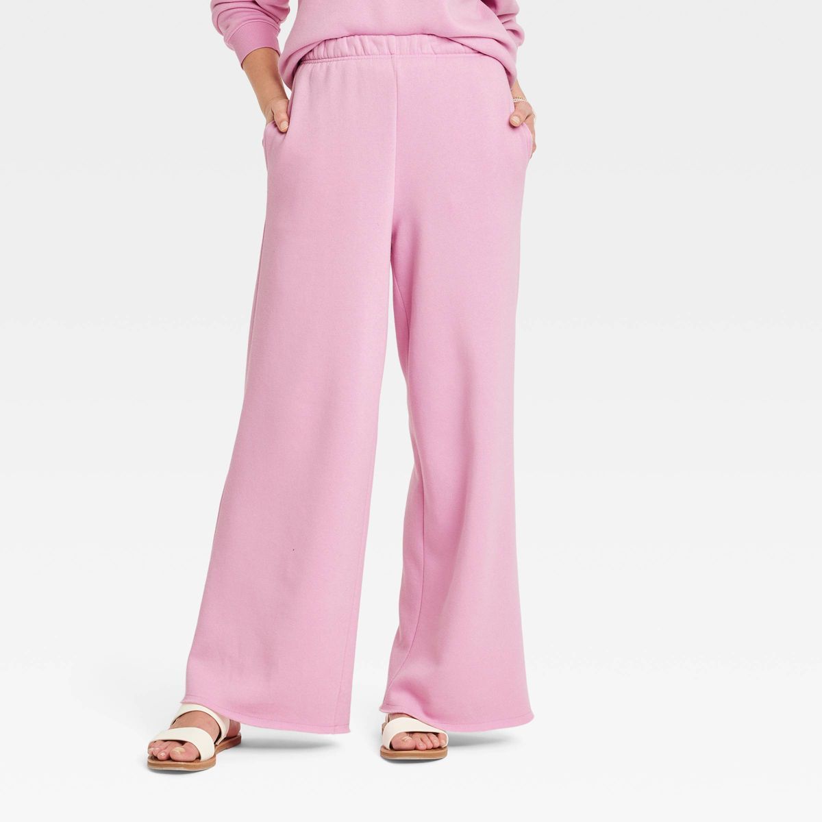 Women's Mama Wide Leg Graphic Pants - Pink XS | Target