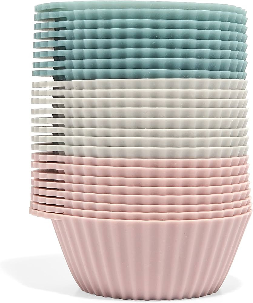 The Silicone Kitchen Reusable Silicone Baking Cup Silicone Muffin Liners for Cupcakes, BPA Free, ... | Amazon (US)
