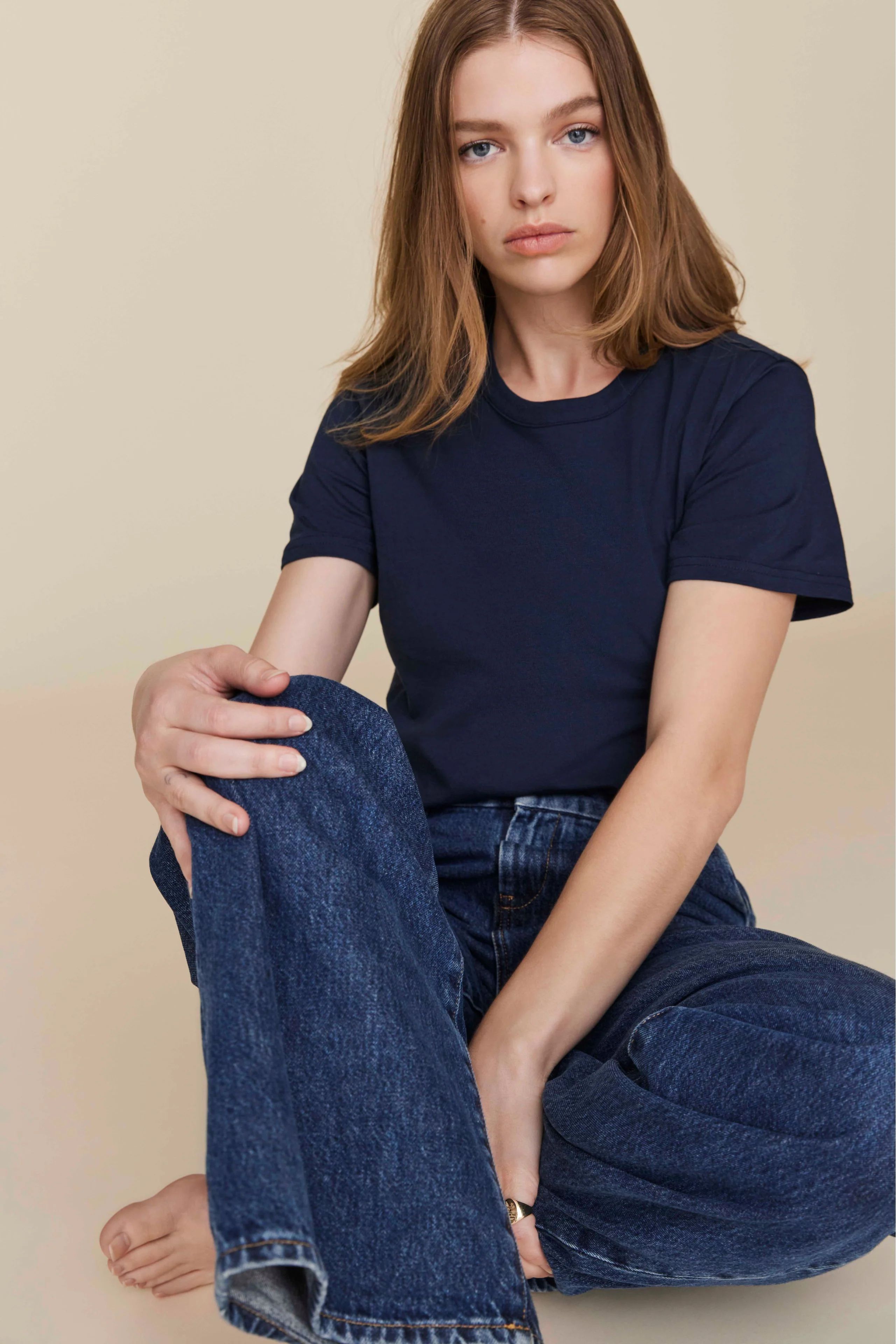 The Iconically Soft Perfect Tee In Navy | Sold Out NYC