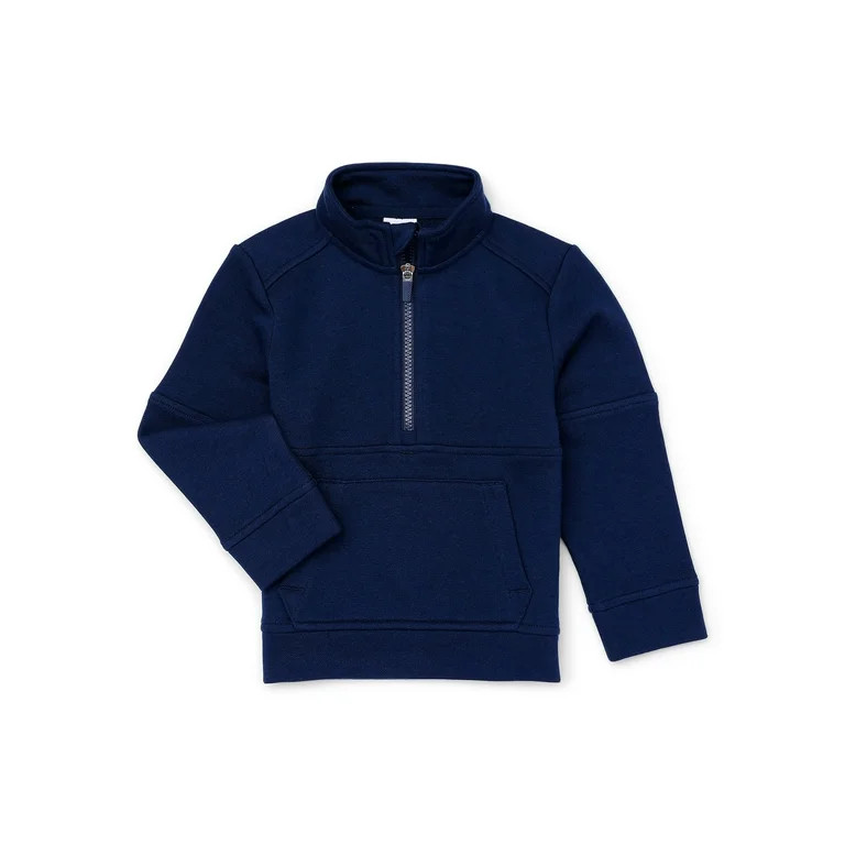 Wonder Nation Toddler Boy Quarter Zip Pullover, Sizes 12M-5T - Walmart.com | Walmart (US)