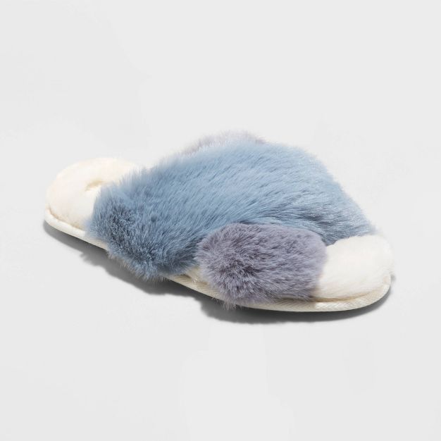 Women's Paris Crossband Fur Slippers - Stars Above™ | Target