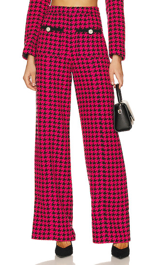 Nadja Trouser in Black & Pink | Revolve Clothing (Global)