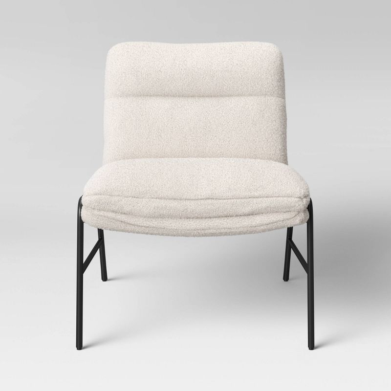 Pohle Armless Accent Chair with Metal Legs Sherpa - Project 62™ | Target