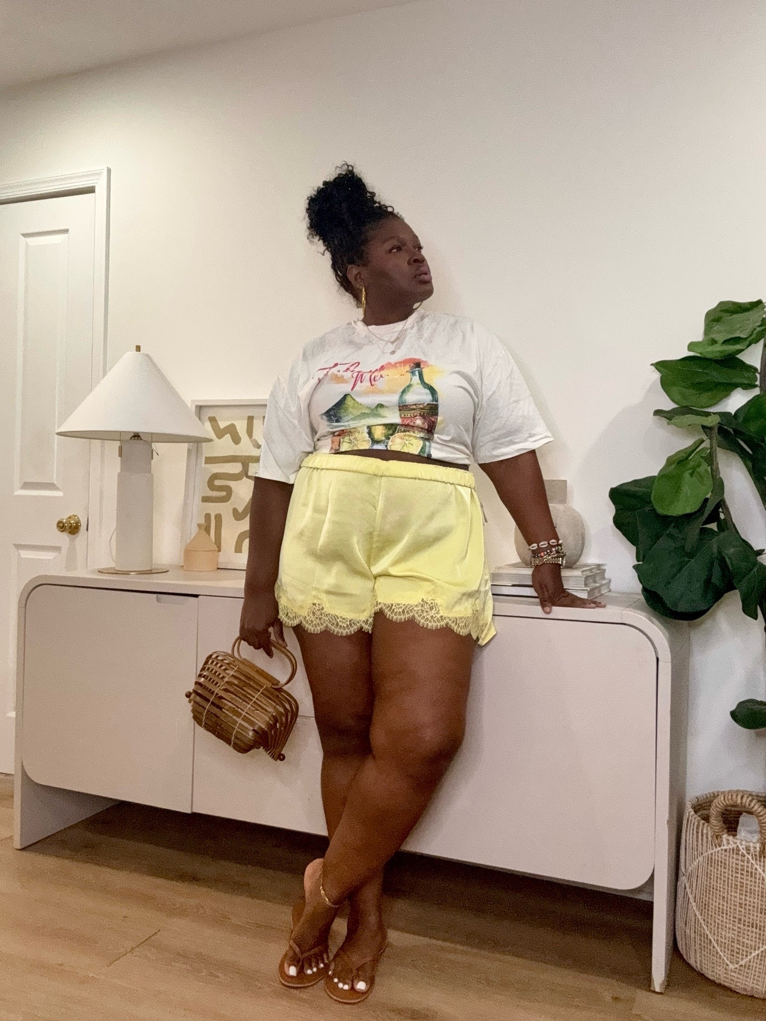 I love finding pieces that feel comfortable but still look polished. These shorts give you that relaxed summer vibe while the satin finish and lace details make them feel a little more elevated. They're breathable, stylish, and pair perfectly with tanks, tees, or linen shirts.  #SummerFashion #LTKStyle #VacationLooks #YellowOutfit #FashionFavorites #WeekendWear #AffordableStyle #SummerOOTD #CasualChic #LTKFinds

#LTKootd #LTKSeasonal #LTKMidsize