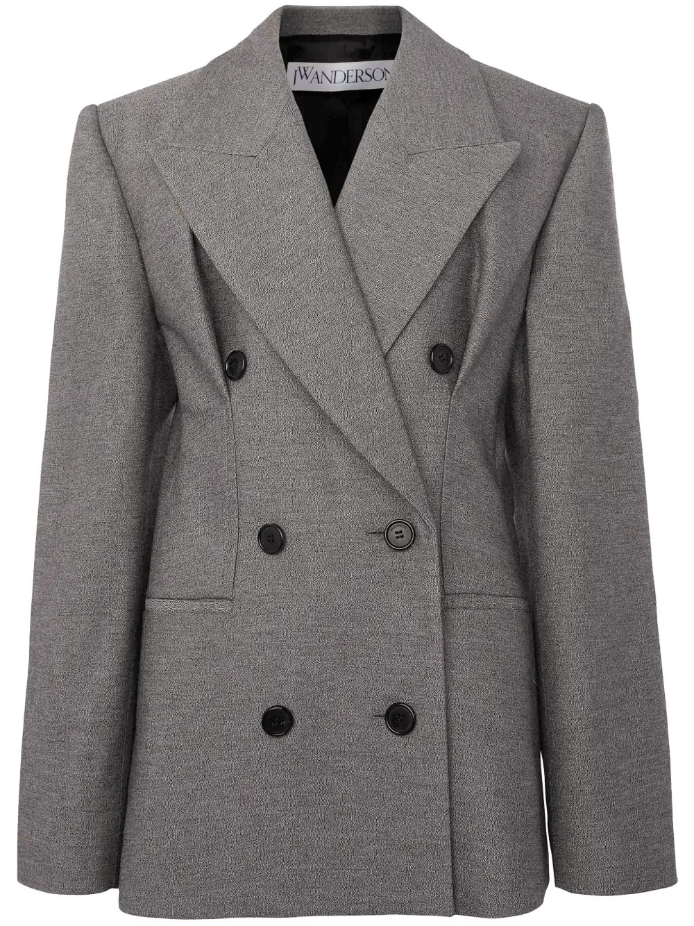 JW Anderson double-breasted Hourglass Blazer  | Grey | FARFETCH UK | Farfetch Global