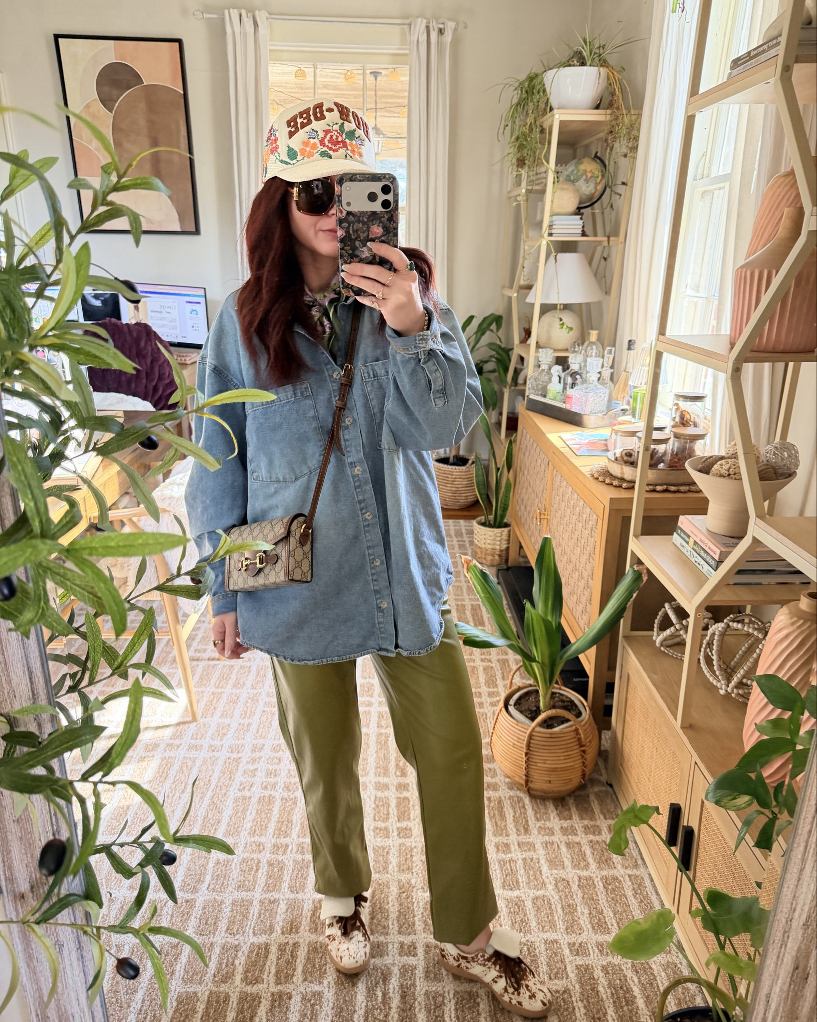 Denim top!
Pants size down. Easy way to look together but two staple pieces. Pop of color is always fun! 

#LTKPetite #LTKootd #LTKdayinmylife