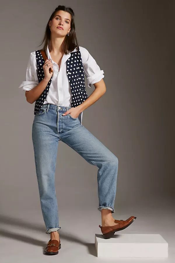 AGOLDE '90s Pinch-Waist Straight Jeans | Anthropologie (US)