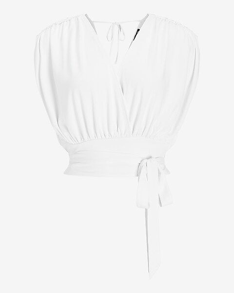 Silky Sueded Jersey Draped Front Top | Express