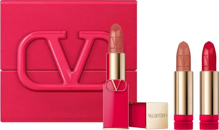 Valentino Rosso Valentino 3-Piece Refillable Lipstick Set | Nordstrom | Nordstrom