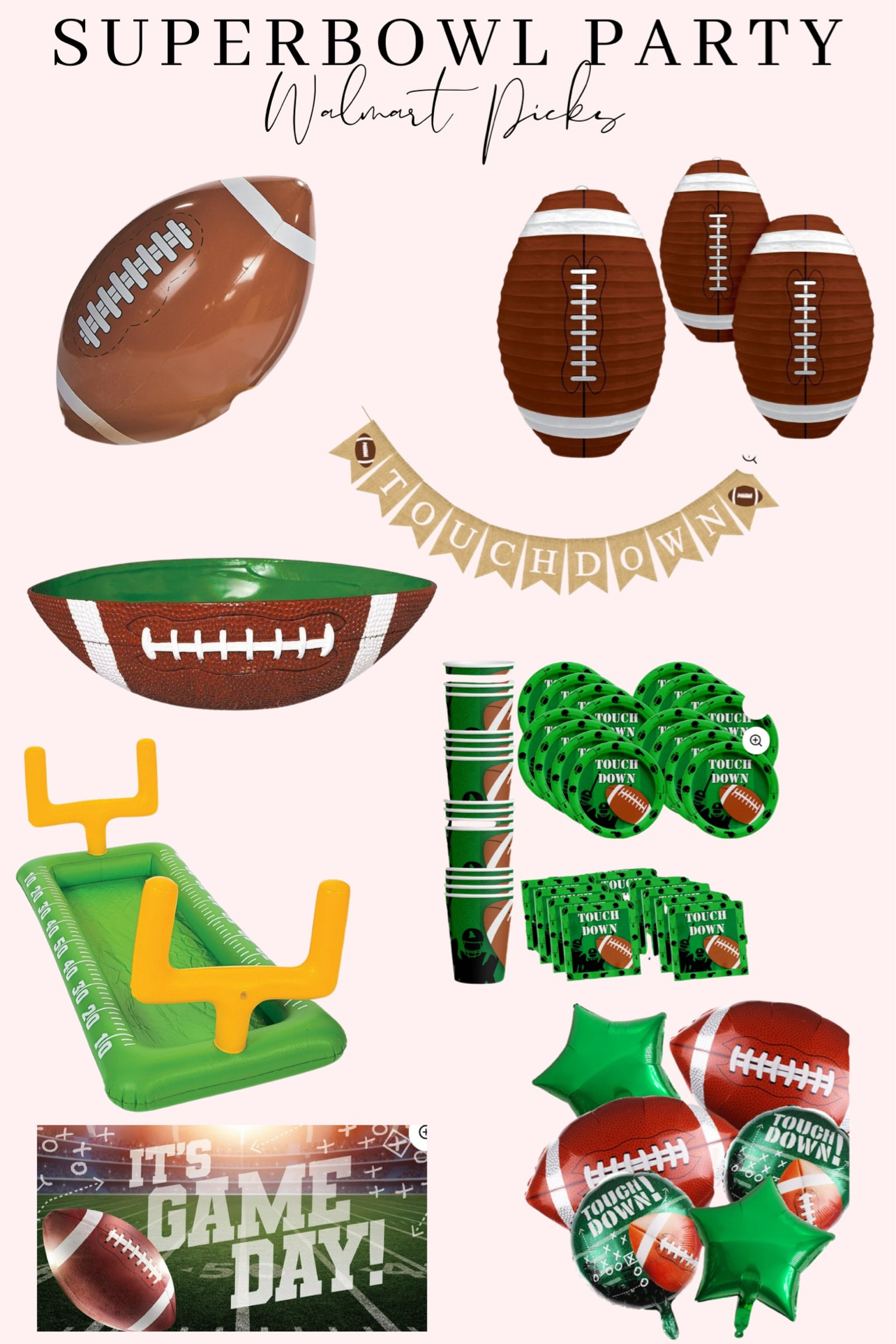 Walmart is definitely a go-to for all your football essentials! 🏈🏟️

Super Bowl 2025 will be packed full of fun 🏆

#football #footballparty #Superbowl #superbowlparty #sundaynight #sundaynightfootball #familyparty 

#LTKParties #LTKSeasonal #LTKFindsUnder50