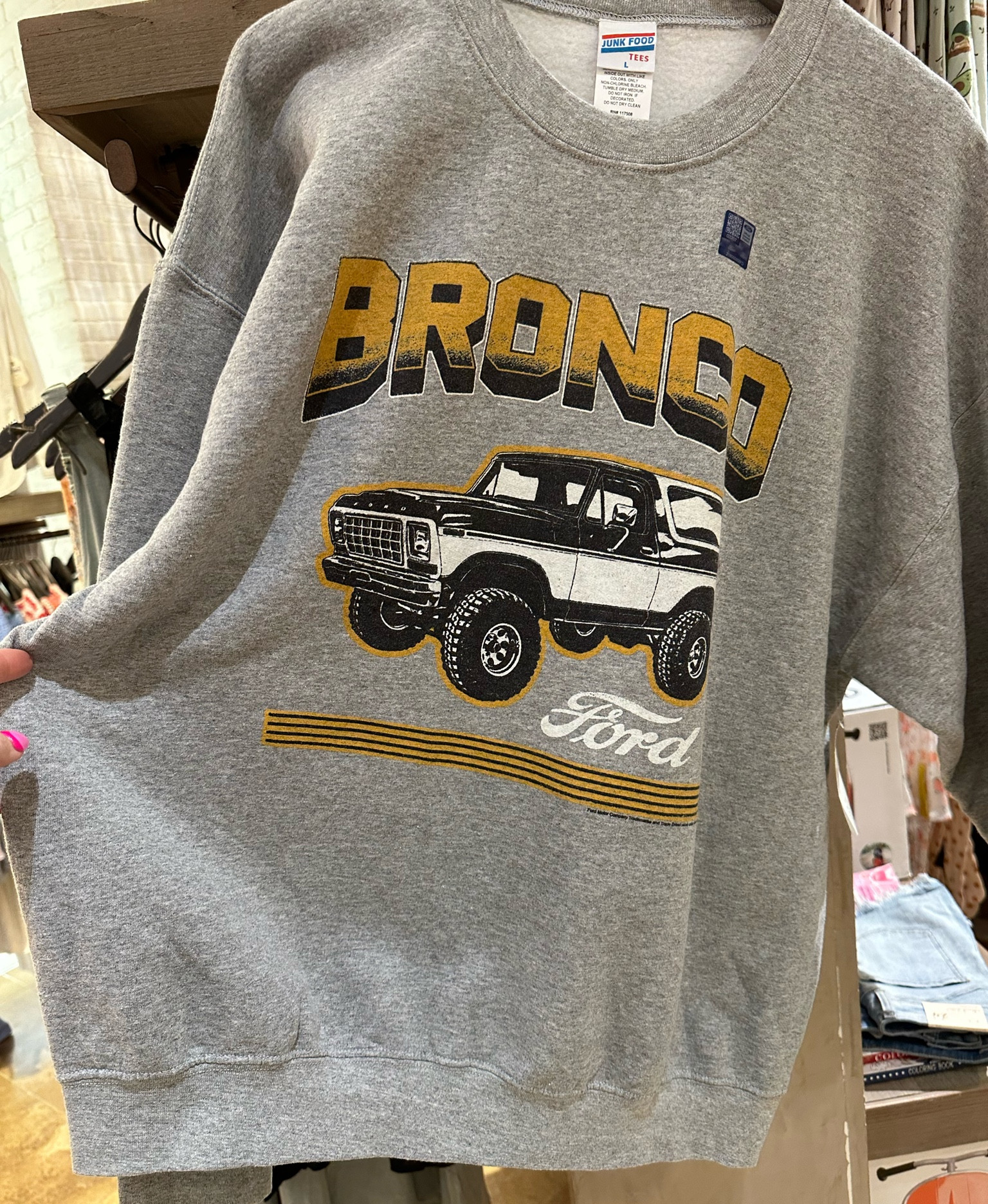 Bronco sweatshirt. I got a size large 

#LTKunder100 #LTKstyletip #LTKunder50