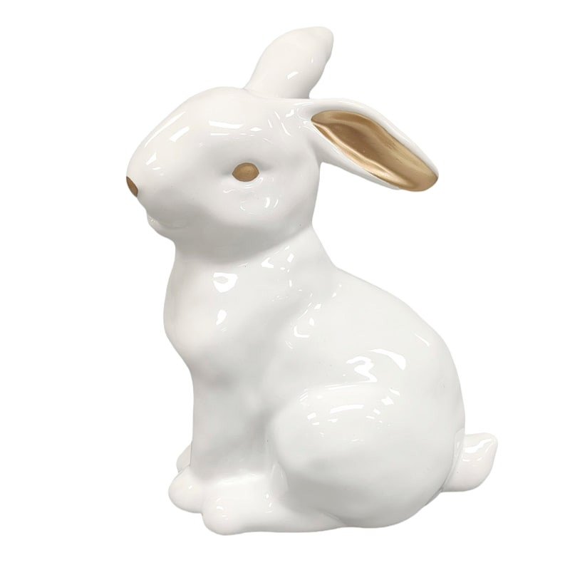 White Dolomite Easter Rabbit, 7" | At Home