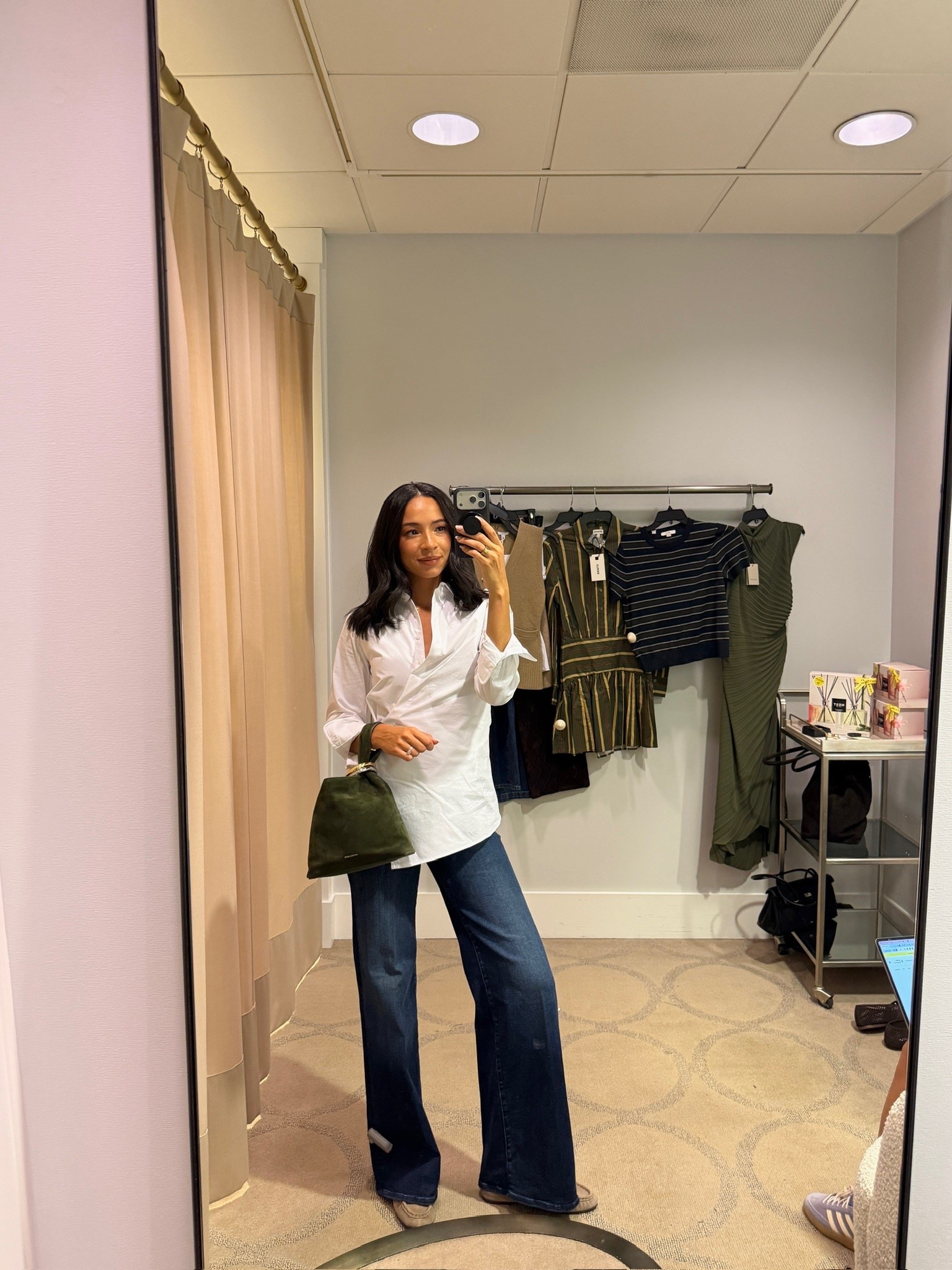 Use code FAMILY to save on Tuckernuck! 15% OFF orders over $250 and 20% off orders over $500!! These jeans are some of my all-time favorites—they're incredibly comfortable, unbelievably soft, and so flattering! Wearing size S wrap button-up shirt (OOS but I've linked similars) and size 27 jeans 

tuckernuck sale, fall sale, jeans, denim sale, designer denim, fall outfit, fall fashion, closet staples, closet essentials

#LTKSeasonal #LTKSaleAlert