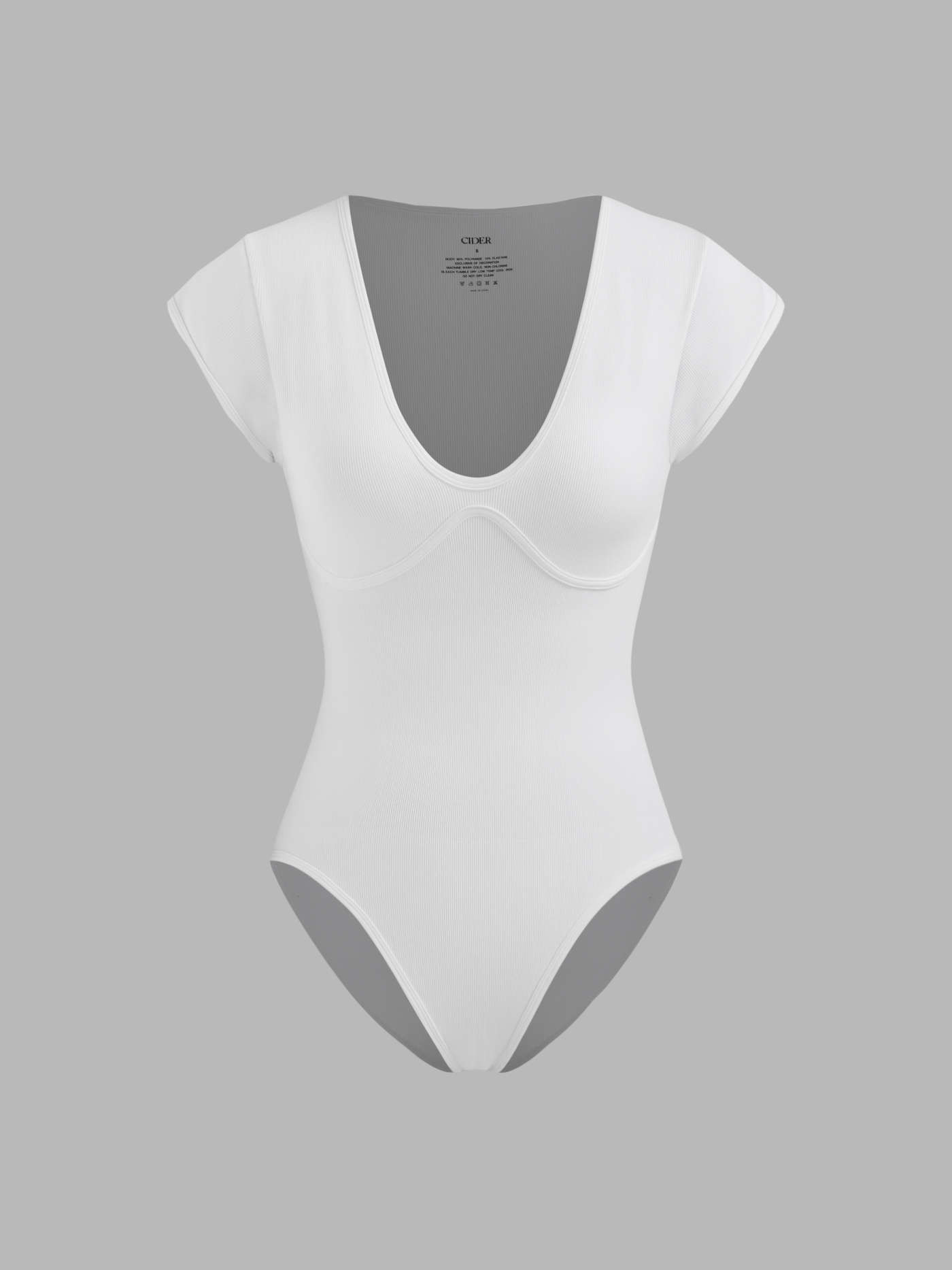Seamless V-neck Solid Bodysuit | Cider