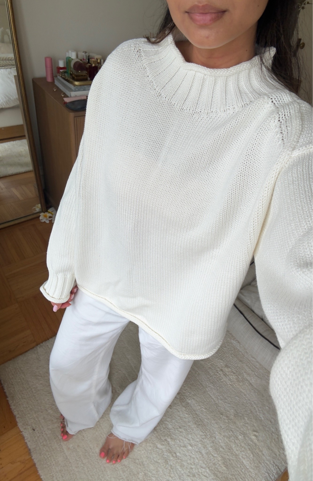 the perfect roll neck sweater under $100! 
Sizing:
Sweater - tts, xs
Jeans - tts, 25

#LTKootd #LTKPetite
