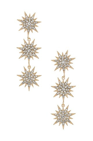 SHASHI Celestial Drop Earrings in Gold from Revolve.com | Revolve Clothing (Global)