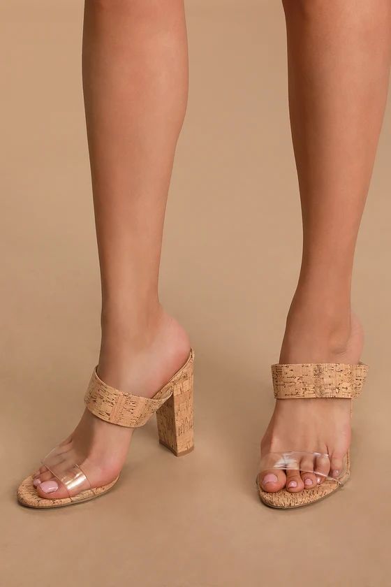 Marlowe Cork High Heel Sandals | Lulus (US)