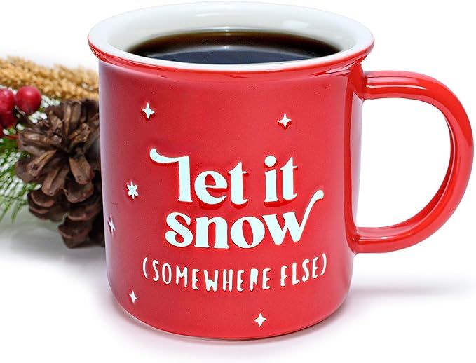 MAINEVENT Let It Snow Somewhere Else MuLet It Snow Christmas Mugs Coffee 11 Ounce, Let It Snow Co... | Amazon (US)
