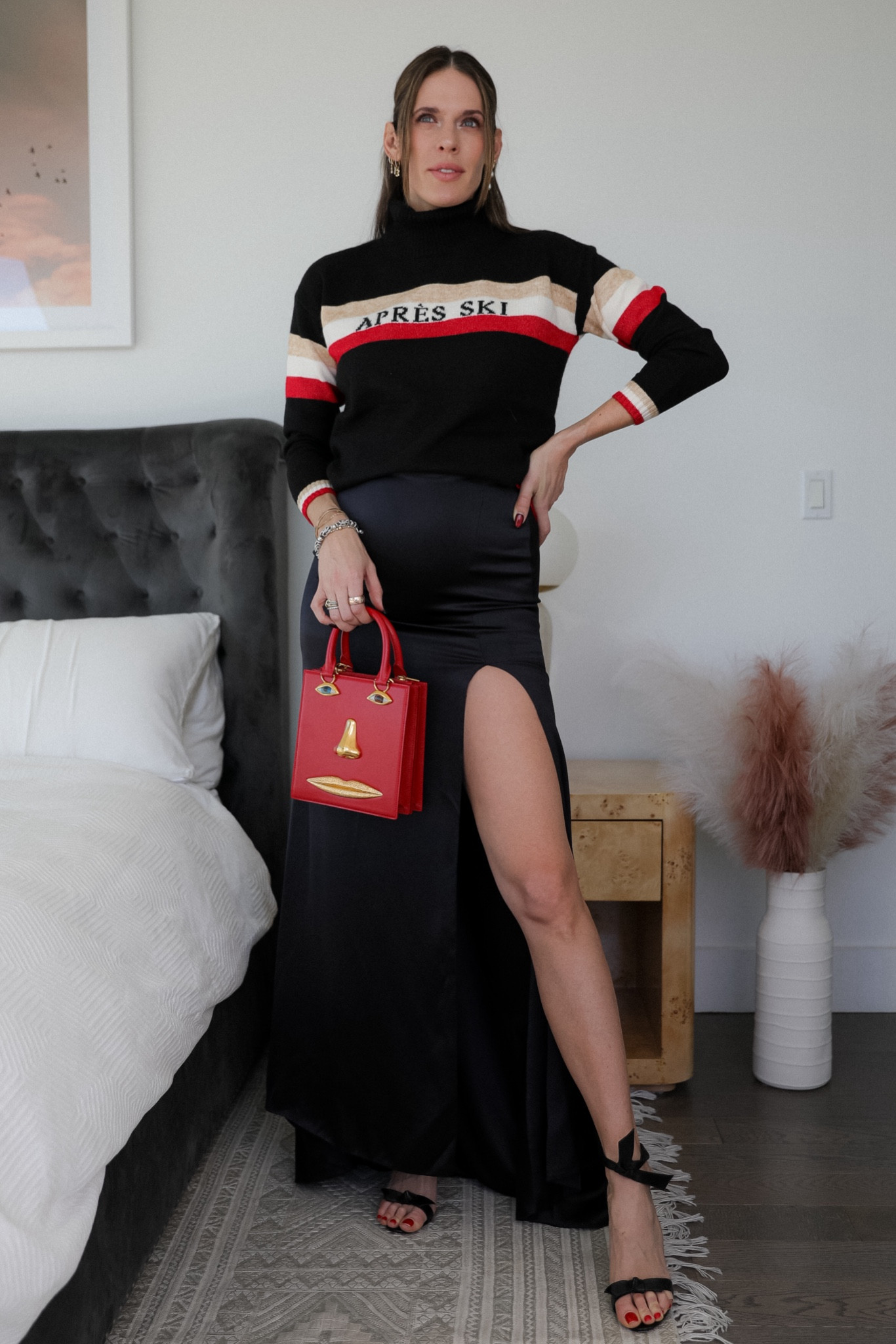 Budget meets couture NYE outfit inspo 

#nyeoutfit #apreski #sweater #sulkmaxiskirt #pregnancystyle

#LTKbump #LTKHoliday #LTKstyletip