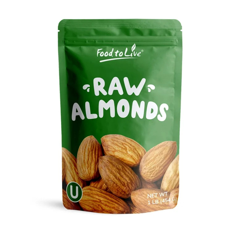 California Almonds, 1 Pound - Non-GMO, Kosher, Raw, Vegan - by Food to Live | Walmart (US)