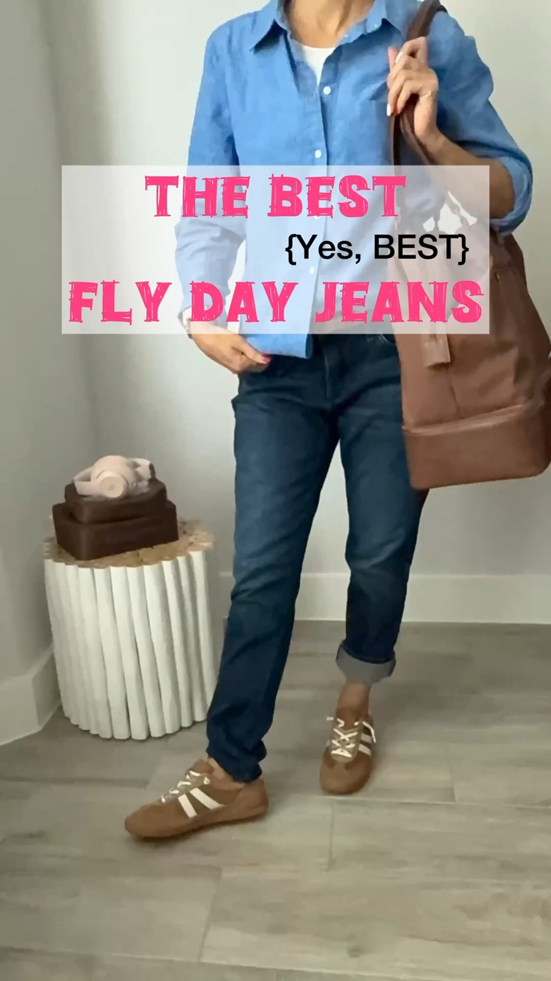✈️My go-to, don’t have to think about it 4am, fly day jeans  👖 Roll them up on the ground (Smurf legs) & down when my ankles freeze at 35,000’ (SZ 26 for my regular fit, 27 when I want baggy)

#LTKStyleTip #LTKTravel