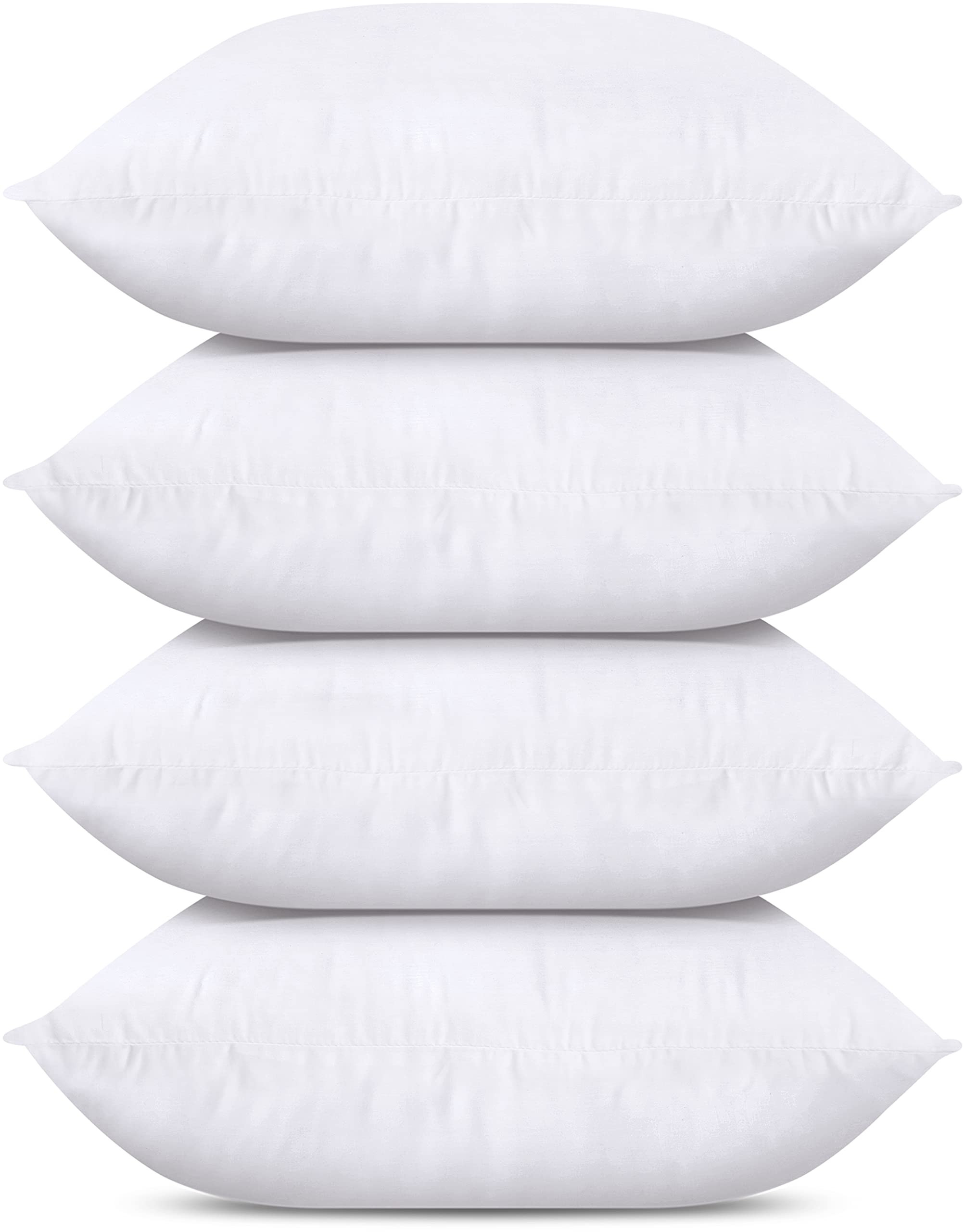 Utopia Bedding Throw Pillows (Set of 4, White), 20 x 20 Inches Pillows for Sofa, Bed and Couch De... | Amazon (US)