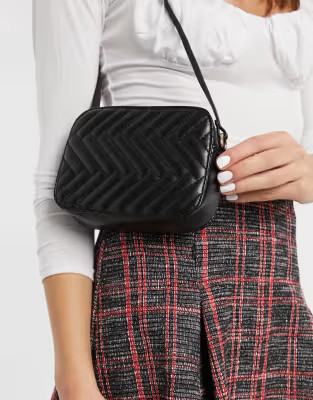 ASOS DESIGN camera bag in black quilt | ASOS (Global)