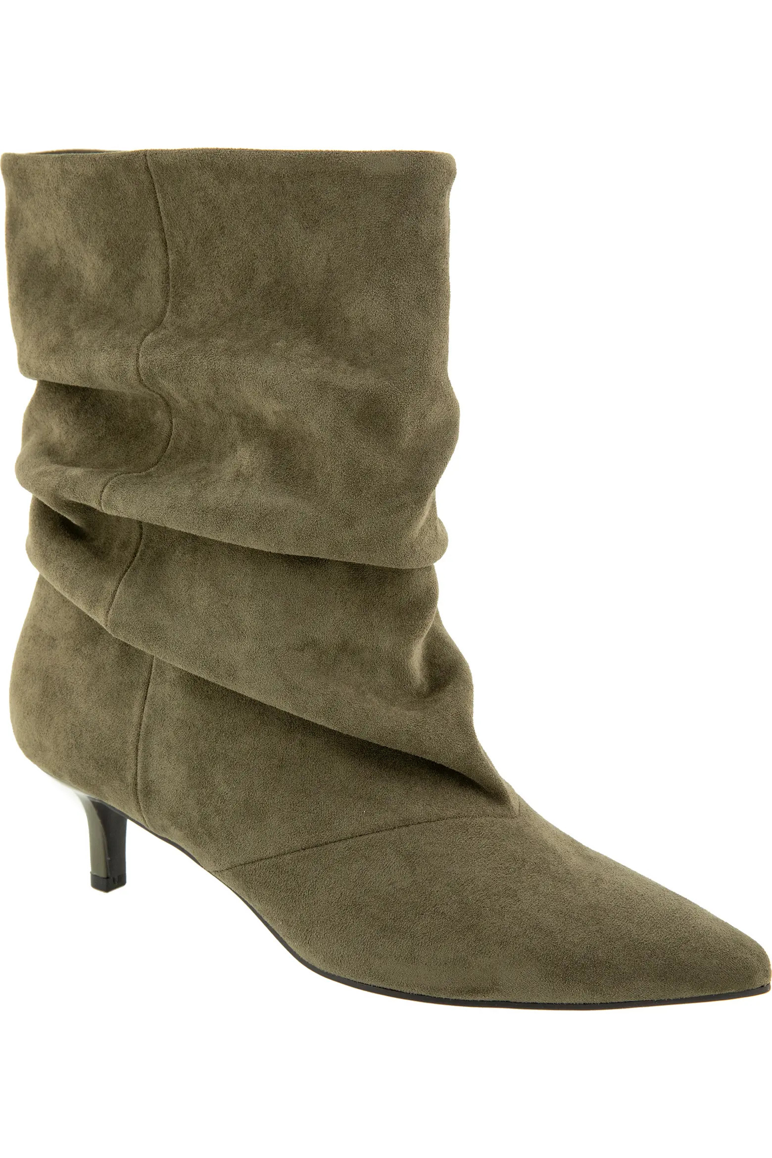 Dalles Kitten Heel Pointed Toe Scrunch Bootie (Women) | Nordstrom | Nordstrom