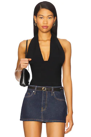 Knit Halter Top in Black | Revolve Clothing (Global)
