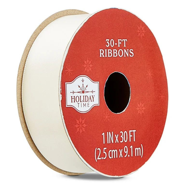 Champagne Christmas Ribbon, 1" x 30', by Holiday Time | Walmart (US)