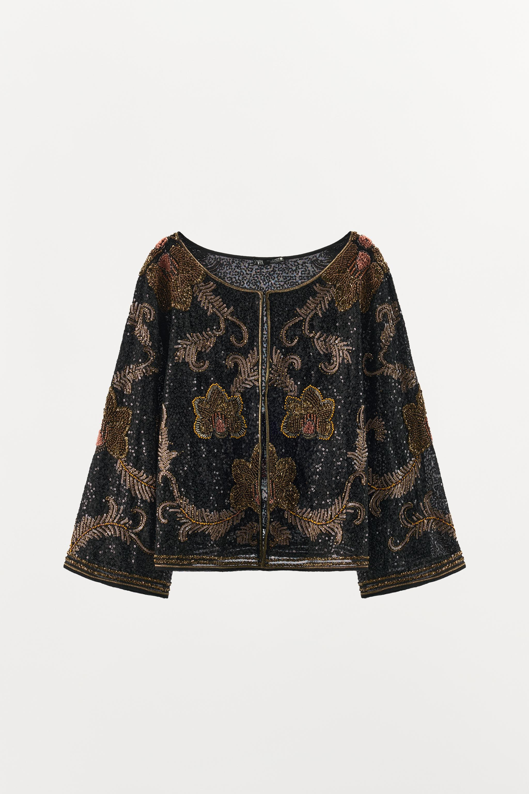EMBROIDERED CAPE JACKET | Zara US