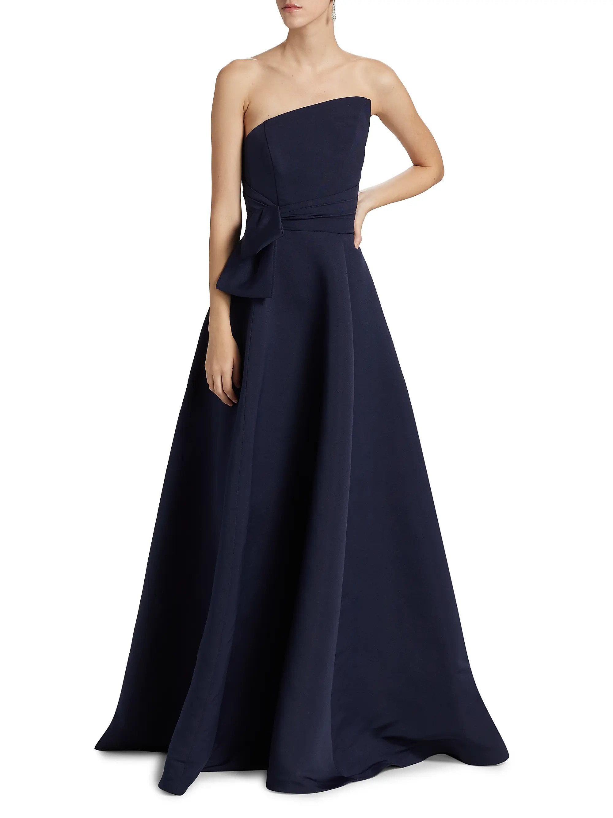 Amsale Asymmetrical Strapless Gown | Saks Fifth Avenue | Saks Fifth Avenue