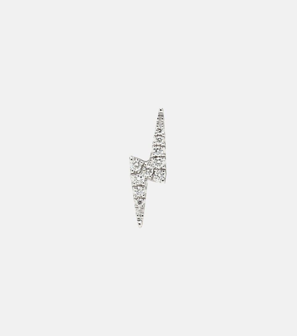Lightning Bolt 14kt white gold single earring with diamonds | Mytheresa (US/CA)