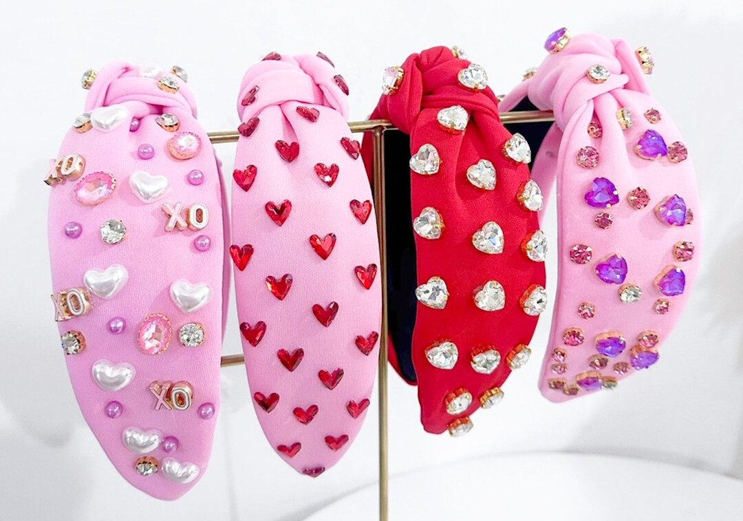 Valentine's Day Headband, XO Headband, Conversation Heart Headband, Knotted Valentines Headband, ... | Etsy (US)