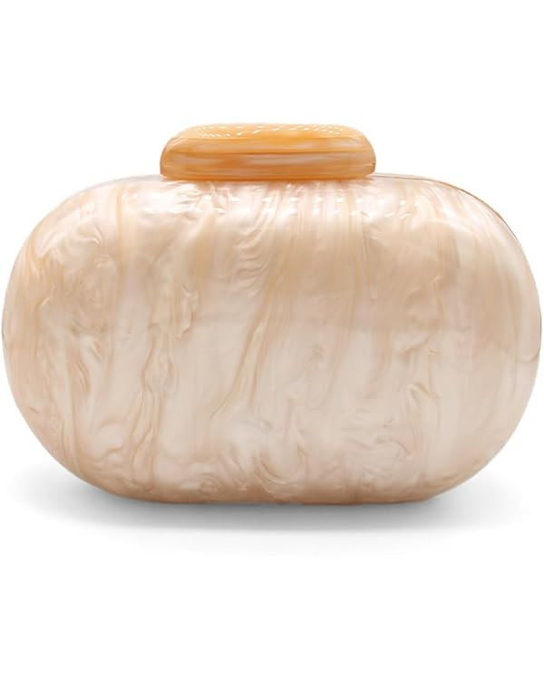 Acrylic Evening Clutch Bag for Women Shell Shape Shoulder Crossbody Bag Glitter Marble Purse Hand... | Amazon (US)