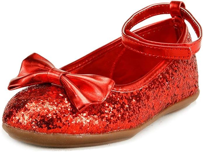 Amazon.com | The Doll Maker Metallic Glitter Strap Flat Shoes-TD1511115E-10 | Flats | Amazon (US)