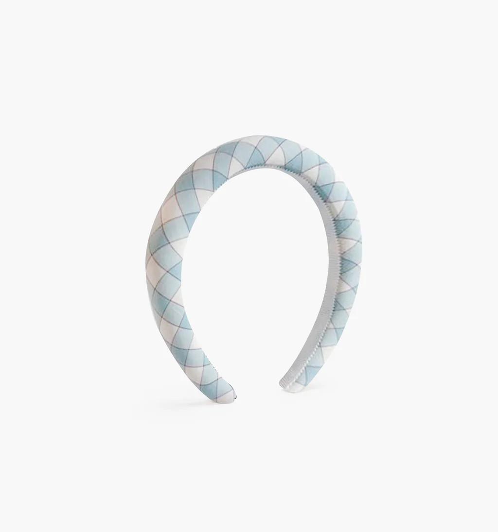 The Cleo Headband - Blue/Red Gingham | Hill House Home US