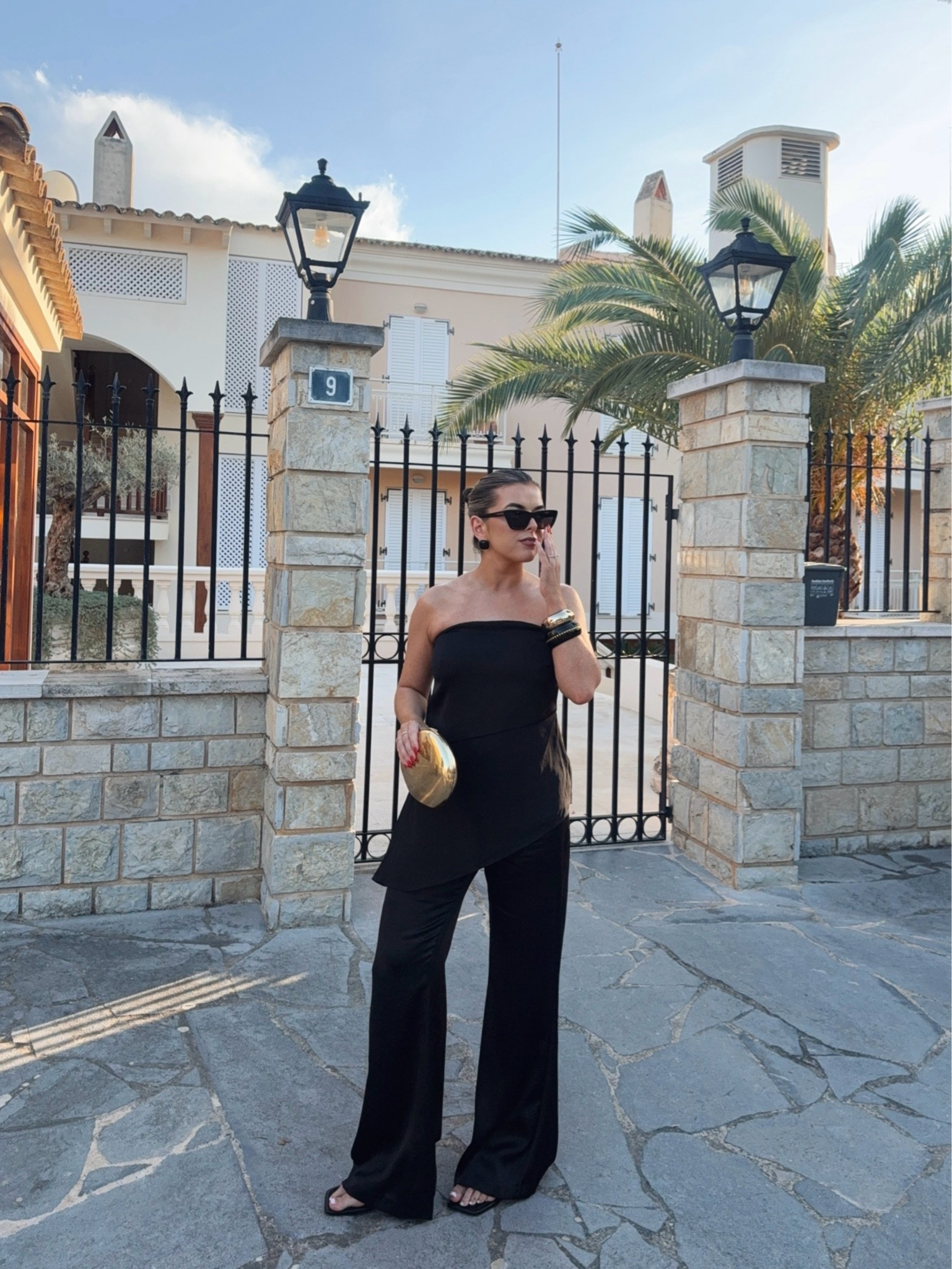 Golden hour pre dinner stroll 🌅🌅 a classic fit of old pieces to make a new outfit. This ended up being one of my favourites looks 🖤

#LTKsummer #LTKeurope #LTKtravel